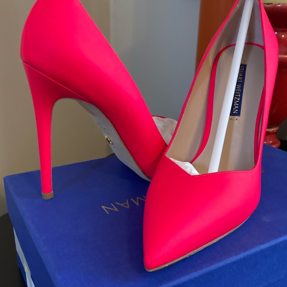 Stuart Weitzman Neon Pink Pumps